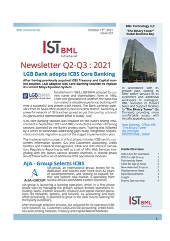 Our Newsletter Q2-Q3 2021